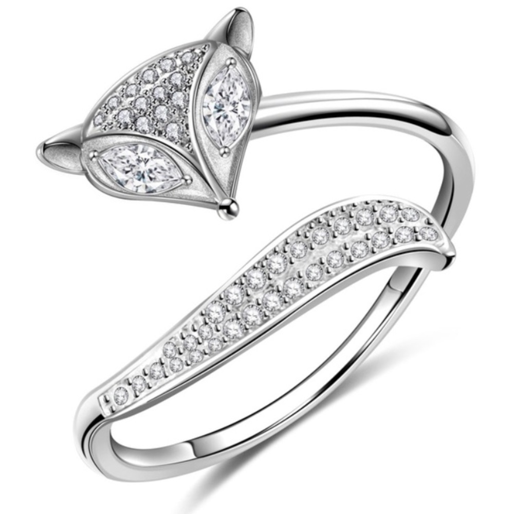 Adjustable Silver Fox Ring
